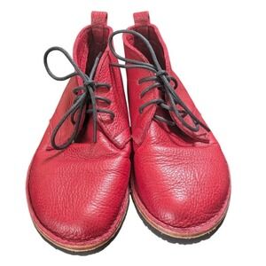 Softstar Hawthorne Chukka Currant Red Leather Zero Drop Sole Women's 6.5-7 (6U)